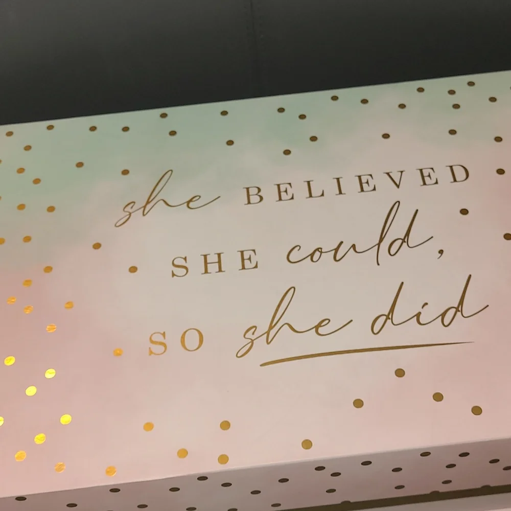 💕NEW Storage Box💕SHE BELIEVED SHE COULD, SO SHE DID💕
